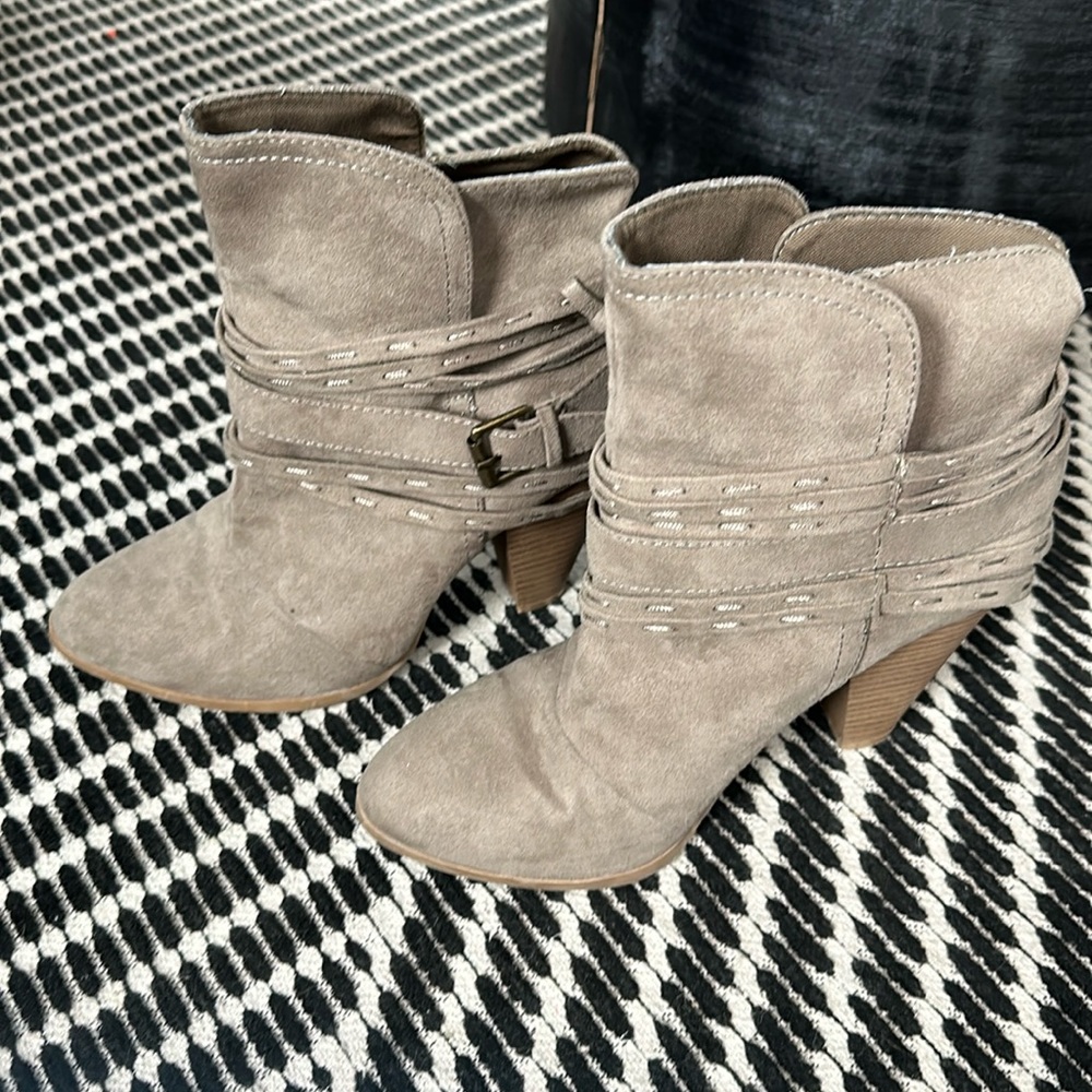 Suede booties